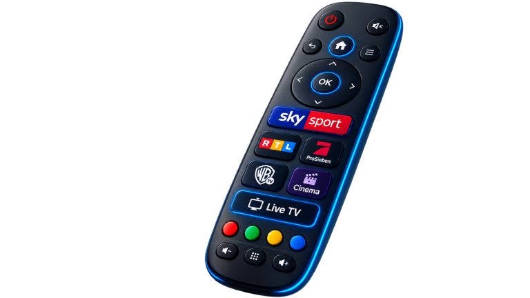 3D-Fernbedienung für Enigma2 mit Sky Sport, RTL, ProSieben und Warner TV
